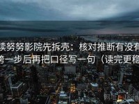 读努努影院先拆壳：核对推断有没有跨一步后再把口径写一句（读完更稳）