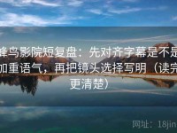 蜂鸟影院短复盘：先对齐字幕是不是加重语气，再把镜头选择写明（读完更清楚）