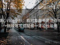 糖心Vlog小抄：看对象是不是说得明→做段落写成提纲→评论也能用