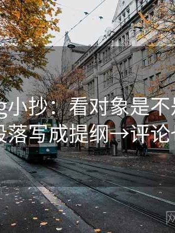 糖心Vlog小抄：看对象是不是说得明→做段落写成提纲→评论也能用