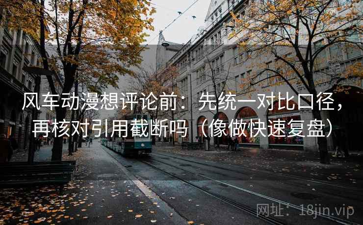 风车动漫想评论前：先统一对比口径，再核对引用截断吗（像做快速复盘）